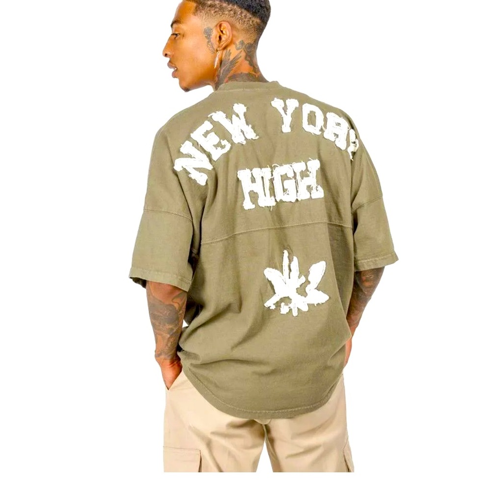 Spirit Jersey NWT men’s size small‎ unisex army green distressed NY High tshirt